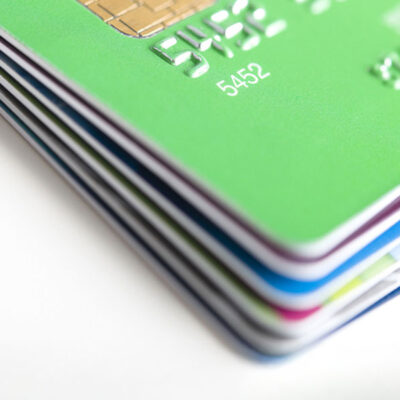 a pile of credit cards